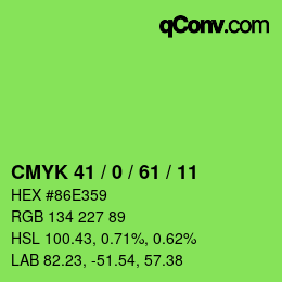 Código de color: CMYK 41 / 0 / 61 / 11 | qconv.com