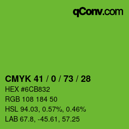 Color code: CMYK 41 / 0 / 73 / 28 | qconv.com