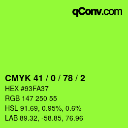 Color code: CMYK 41 / 0 / 78 / 2 | qconv.com