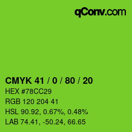 颜色代码: CMYK 41 / 0 / 80 / 20 | qconv.com