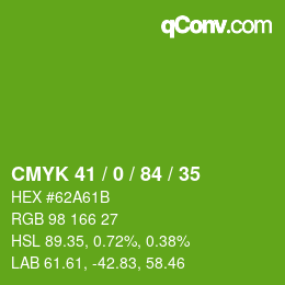 Color code: CMYK 41 / 0 / 84 / 35 | qconv.com
