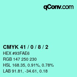 Farbcode: CMYK 41 / 0 / 8 / 2 | qconv.com