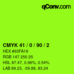 Color code: CMYK 41 / 0 / 90 / 2 | qconv.com