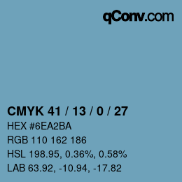 Color code: CMYK 41 / 13 / 0 / 27 | qconv.com