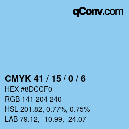 Color code: CMYK 41 / 15 / 0 / 6 | qconv.com