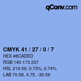 Color code: CMYK 41 / 27 / 0 / 7 | qconv.com