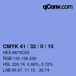 Color code: CMYK 41 / 32 / 0 / 10 | qconv.com