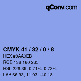 Color code: CMYK 41 / 32 / 0 / 8 | qconv.com