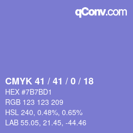 Código de color: CMYK 41 / 41 / 0 / 18 | qconv.com