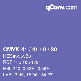 颜色代码: CMYK 41 / 41 / 0 / 30 | qconv.com