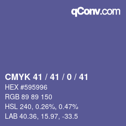 Farbcode: CMYK 41 / 41 / 0 / 41 | qconv.com
