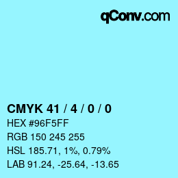 Color code: CMYK 41 / 4 / 0 / 0 | qconv.com