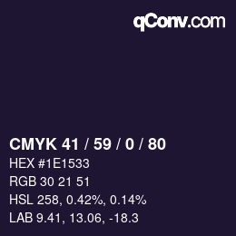 カラーコード: CMYK 41 / 59 / 0 / 80 | qconv.com