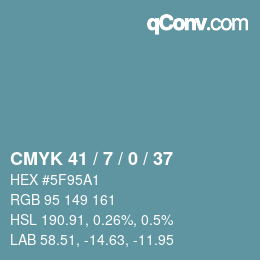 Código de color: CMYK 41 / 7 / 0 / 37 | qconv.com
