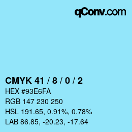 Código de color: CMYK 41 / 8 / 0 / 2 | qconv.com