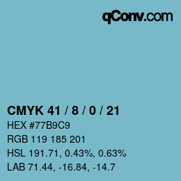 Color code: CMYK 41 / 8 / 0 / 21 | qconv.com