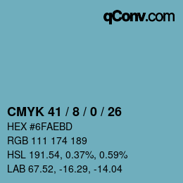 Color code: CMYK 41 / 8 / 0 / 26 | qconv.com