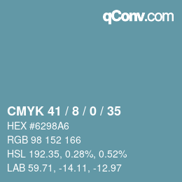 Color code: CMYK 41 / 8 / 0 / 35 | qconv.com
