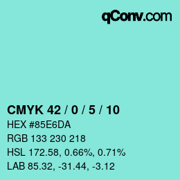 Color code: CMYK 42 / 0 / 5 / 10 | qconv.com