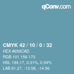 Color code: CMYK 42 / 10 / 0 / 32 | qconv.com