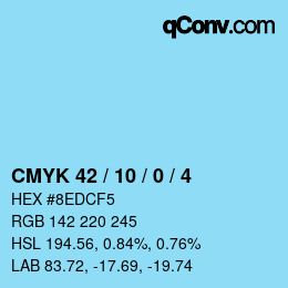 Color code: CMYK 42 / 10 / 0 / 4 | qconv.com