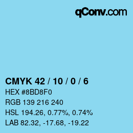 Color code: CMYK 42 / 10 / 0 / 6 | qconv.com