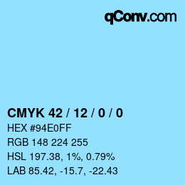 Color code: CMYK 42 / 12 / 0 / 0 | qconv.com