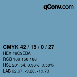 Color code: CMYK 42 / 15 / 0 / 27 | qconv.com