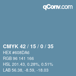 Color code: CMYK 42 / 15 / 0 / 35 | qconv.com