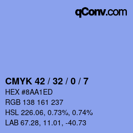 Color code: CMYK 42 / 32 / 0 / 7 | qconv.com