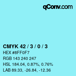 カラーコード: CMYK 42 / 3 / 0 / 3 | qconv.com