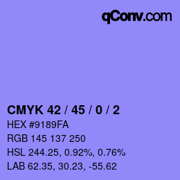 Farbcode: CMYK 42 / 45 / 0 / 2 | qconv.com