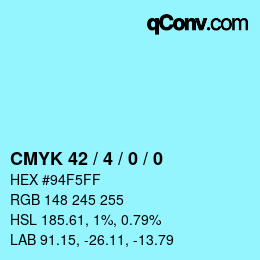 Color code: CMYK 42 / 4 / 0 / 0 | qconv.com