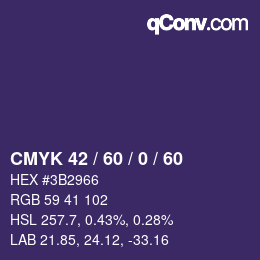 カラーコード: CMYK 42 / 60 / 0 / 60 | qconv.com