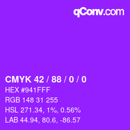 Código de color: CMYK 42 / 88 / 0 / 0 | qconv.com