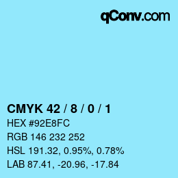 Color code: CMYK 42 / 8 / 0 / 1 | qconv.com