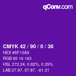 カラーコード: CMYK 42 / 90 / 0 / 36 | qconv.com