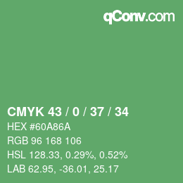 Código de color: CMYK 43 / 0 / 37 / 34 | qconv.com
