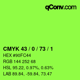 Color code: CMYK 43 / 0 / 73 / 1 | qconv.com