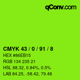 Color code: CMYK 43 / 0 / 91 / 8 | qconv.com
