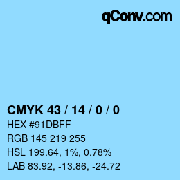 Color code: CMYK 43 / 14 / 0 / 0 | qconv.com