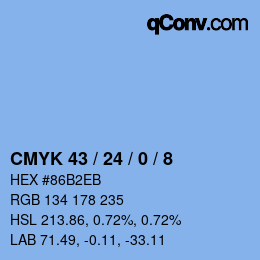 Color code: CMYK 43 / 24 / 0 / 8 | qconv.com