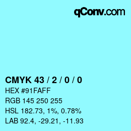 Color code: CMYK 43 / 2 / 0 / 0 | qconv.com