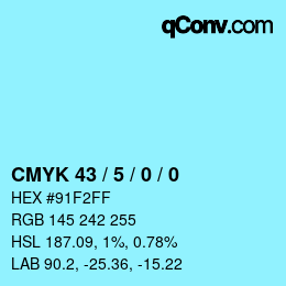 Color code: CMYK 43 / 5 / 0 / 0 | qconv.com