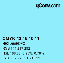 Color code: CMYK 43 / 6 / 0 / 1 | qconv.com
