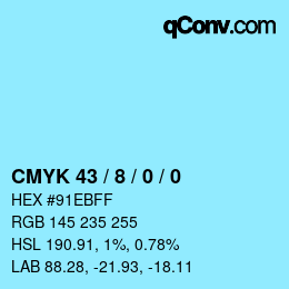 Color code: CMYK 43 / 8 / 0 / 0 | qconv.com