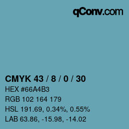 Color code: CMYK 43 / 8 / 0 / 30 | qconv.com