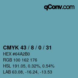 Color code: CMYK 43 / 8 / 0 / 31 | qconv.com