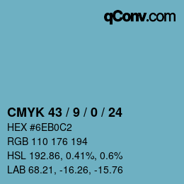 Color code: CMYK 43 / 9 / 0 / 24 | qconv.com