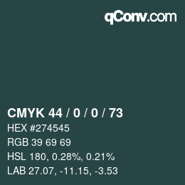 カラーコード: CMYK 44 / 0 / 0 / 73 | qconv.com